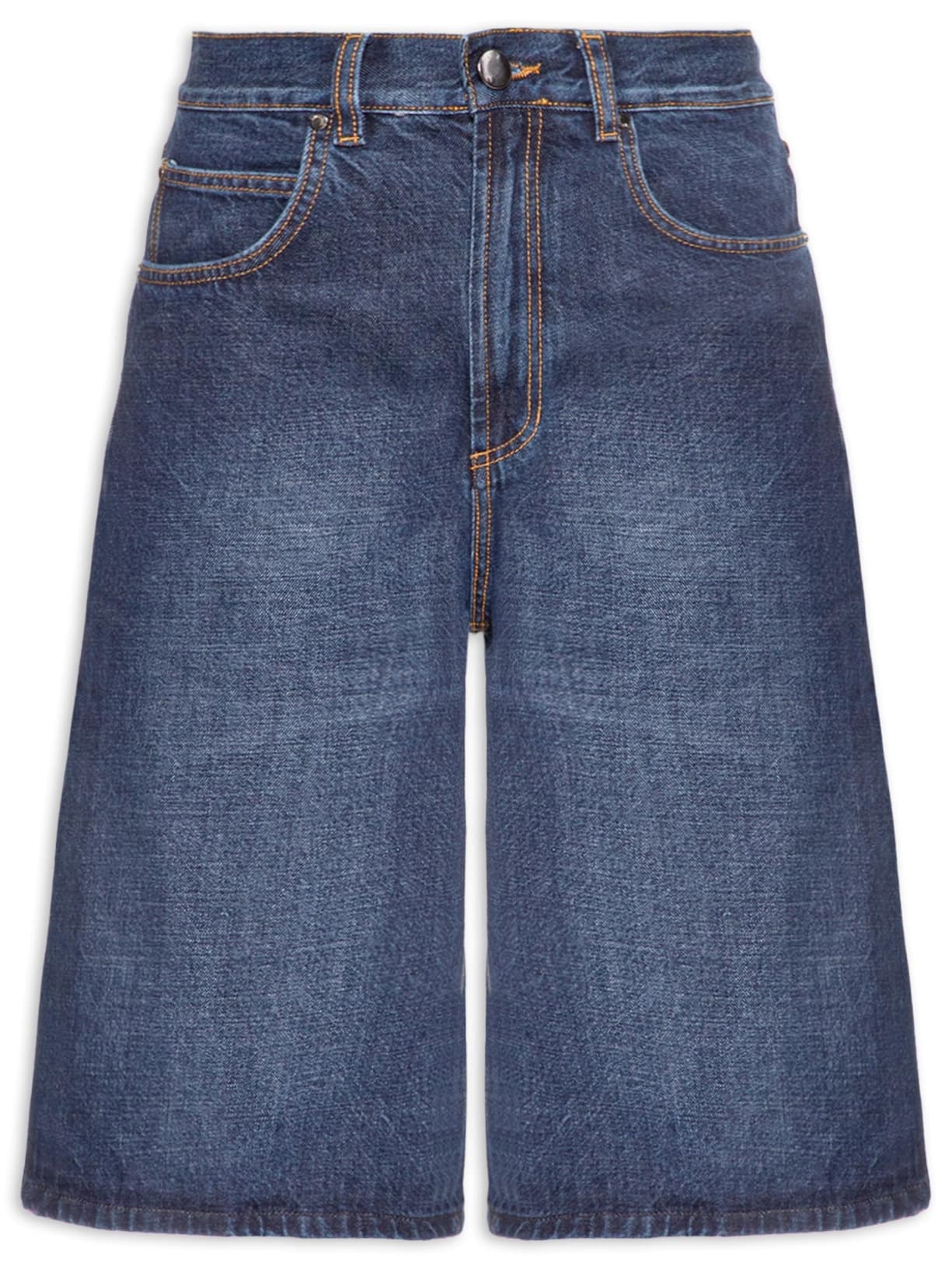 Bermuda Feminina Jeans Reta Basic - Azul